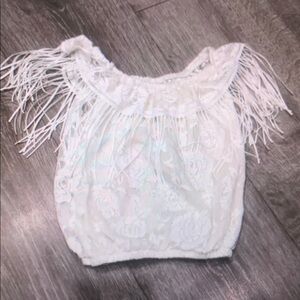 White Lace Kids Top
